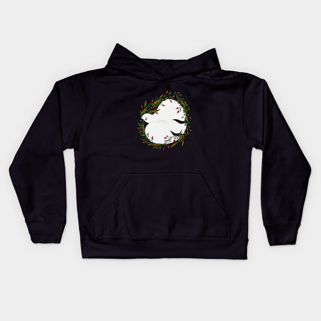 Holiday Season - Peace Kids Hoodie by Mazu Studio